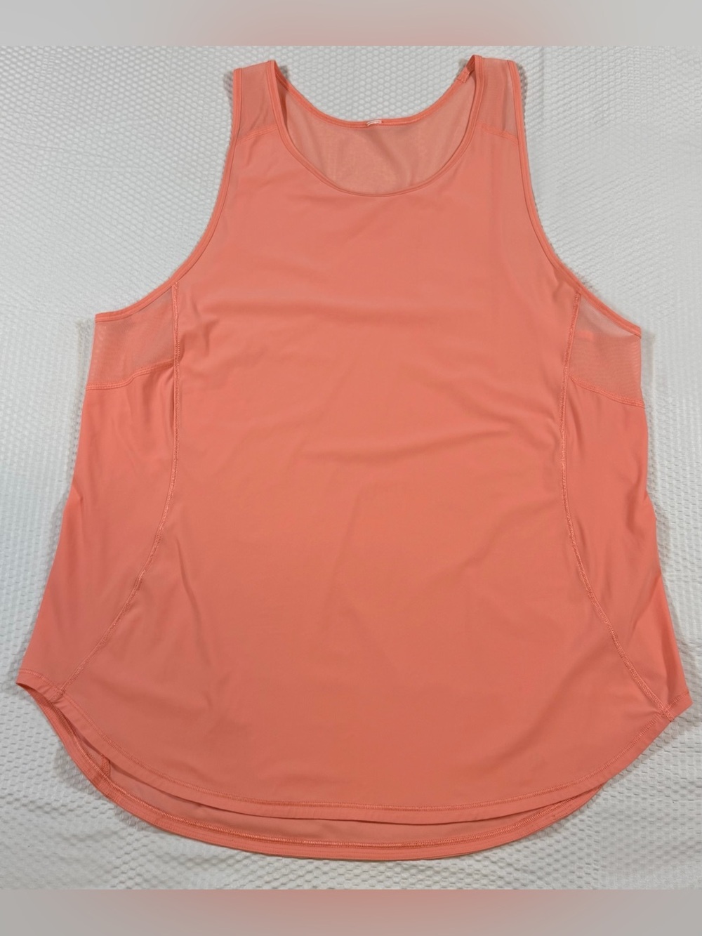 Lululemon Sculpt Tank Women’s Size 8 Coral Peach Mesh Back Running Workout Top